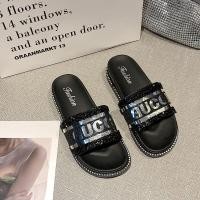 ราคา GUCCI2021ชนิดใหม แฟชั่นรองเท้าเตะหญิงนำ้หนักเบาดูหรูหนังนิ่มพื้นแบนใส่สบายสไตล์เกาหล (9477877013)