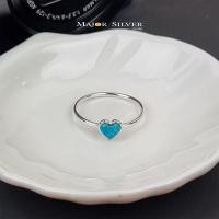 ราคา แหวนเงินแท้ 925 หัวรูปหัวใจ ติดเทอควอยซ์แท้ นิล มุก ลาพิส มูนสโตน หินแท้ทุกชนิด แหวนผู้หญิง แฟชั่น เรียบๆ มินิมอล แหวนเงินแท้100 Major silver (4741542488)