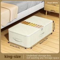 ราคา เตียงนอนใต้กระเป๋าเก็บของ1ชิ้น เสื้อผ้าพกพาเสื้อผ้าและผ้านวมการจัดระเบียบด้วยการออกแบบหน้าต่างที่ชัดเจนและลิ้นชัก ชุดสีเทาหมอกควันสีขาวมุก เหมาะสำหรับของเล่นและการจัดระเบียบเสื้อผ้า (21151892970)