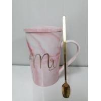 ราคา แก้วเซรามิค Mr Mrs ceramic ลายหินอ่อน แก้วกาแฟ แก้วชา แก้วพร้อมฝาและช้อน แก้ว แก้วน้ำ (1099924019)