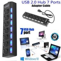 ราคา High Speed USB 2 0 Hub 7 Port ช่องต่อ USB 2 0 แบบ 7 ช่อง สีดำ (339458242)