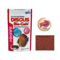ราคา Hikari Discus Bio Gold ขนาด 80 g อาหารปลาปอมปาดัวร์ สูตรเร่งโต เม็ดจม (21446262764)