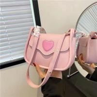 ราคา กระเป๋าแฟชั่น มาใหม่สะพายไหล่ สะพายข้างรูปหัวใขสวยๆมาพร้อมผ้าผูกโบว์ สายปรับได้ (21053684841)