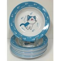 ราคา จานแบบหนา จานเมลามีน ขนาด 9 นิ้ว 12 ใบ ลายการ์ตูน น่ารัก (3374388913)