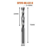 ราคา เครื่องตัดมิลลิ่งอัดงานไม้ UP DOWN ตัดสองขลุ่ยเกลียวคาร์ไบด์มิลลิ่งเครื่องมือ CNC Router Wood End Mill Cutter Bits (19885371348)