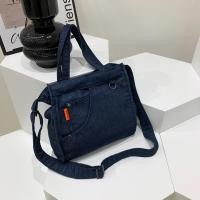 ราคา กระเป๋าสะพายข้างผ้ายีนส์กระเป๋าสะพายไหล่นักเรียนแฟชั่นผู้หญิงกระเป๋าผ้าใบแบบพกพา (21723755102)