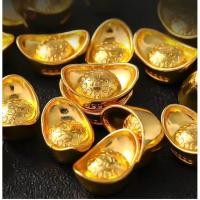 ราคา ก้อนทองมงคล สีทอง ก้อนทองหยวนเป่า เงินตำลึงจีน เงินจีนโบราณ เรียกเงินเรียกทอง นำโชคลาภ เสริมฮวงจุ้ย (20768732274)