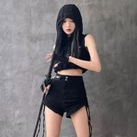 ราคา Zhu Xia เสื้อครอปโชว์หลังผู้หญิงเสื้อครอปแขนกุดโชว์หลังมีฮู้ดเสื้อครอปสไตล์ Y2K เสื้อครอปเสื้อยืดมีฮู๊ด (19360238341)