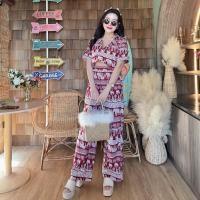 ราคา ชุดเซตผ้าไหมอิตาลีพิมพ์ลาย เสื้อหน้าสั้นหลังยาวกระดุมหน้า กางเกง (21771848115)