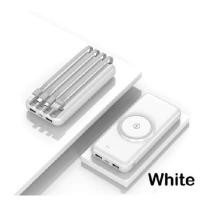 ราคา SALE แบตสำรอง Power Bank 30000 mAh มีสายในตัว4ห้ว Type C Micro USB i Phone พักง่าย สะดวกสุด (21370369897)