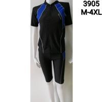 ราคา ชุดว่ายน้ำ ชาย หญิง ทอม แบบ 2 ชิ้น 3905 เเขนสั้น ขาสามส่วน ทรงตรง แนวสปอร์ต (17402716668)