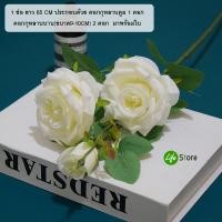 ราคา NEW ดอกกุหลาบประดิษฐ์จากผ้าไหม รุ่น Rose 21 ช่อยาว65cmมี3ดอก พร้อมส่งในไทย ถึงมือรวดเร็วทันใจ (21304632235)