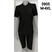 ราคา ชุดว่ายน้ำ ชาย หญิง ทอม แบบ 2 ชิ้น 3905 เเขนสั้น ขาสามส่วน ทรงตรง แนวสปอร์ต (17402716688)