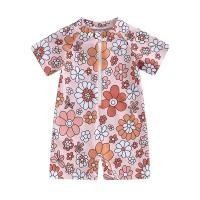 ราคา ชุดว่ายน้ำแขนสั้นพิมพ์ลายดอกไม้ฤดูร้อนเด็กผู้หญิงชุดว่ายน้ำสำหรับชายหาดชุดอาบน้ำเด็กวัยหัดเดิน (21643974051)