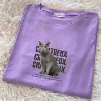 ราคา Jarika shop เสื้อยืดลาย แมว CHARTREUX งานป้าย Jarika จ4 (19626426282)