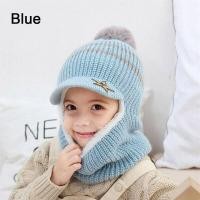 ราคา MAXG อายุ 2 5 ปี กันลม ยามหน้า ผ้าพันคอหมวกไหมพรม ซับขนแกะ หมวกถัก ที่ปิดหูผ้าพันคอมีฮู้ด หมวกเด็ก (16666824413)