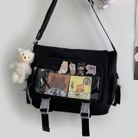 ราคา Movi Katie กระเป๋าสะพายผญ กระเป๋าสะพายข้างผญ ผ้าใบ นักเรียนความจุมากเข้าชั้นเรียนโดยมีกระเป๋าผ้าใบข้ามร่างกายใหม่ฮาราจูกุญี่ปุ่นสีทึบ บุรุษไปรษณีย์ กระเป๋าผ้าcanvas (19584266268)