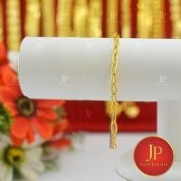 ราคา สร้อยข้อมือโซ่ฝรั่งแบน น้ำหนัก1สลึง 2สลึง 1บาท ทองหุ้ม ทองชุบ สวยเสมือนจริง JPjewelry (21357932544)
