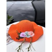 ราคา M Yshop หมวกสานปีกกว้าง ตกแต่งดอกไม้ หมวกกันแดด พร้อมส่งจากไทย รุ่น C057 (19759839536)