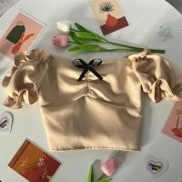 ราคา เสื้อโยชิ แขนตุ๊กตา ปาดไหล่ มีซิปข้าง น่ารักๆสไตล์เสื้อเวียดนาม (21502811882)