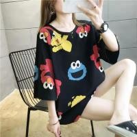 ราคา ST88 SHOP เสื้อยืดแฟชั่นผู้หญิง หลวมใส่สบาย พิมพ์ลายการ์ตูน น่ารักๆ (11817699328)