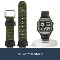 ราคา นาฬิกา Casio นาฬิกาไนลอน AE1200wh 1300 SGW 300H 400 F91W F84 AEQ 110W ผู้ชายผ้าใบไนลอนยกปากสายนาฬิกาข้อมือ18มม (18049983004)