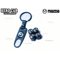 ราคา ฝาปิดจุ๊บลมล้อรถยนต์ จุกปิดลมยางพร้อมประแจ ลาย MAZDA สีดำ 1ชุด4ชิ้น ฝาปิดจุกลมล้อรถยนต์ MAZDA (1082186167)
