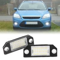 ราคา 2 ชิ้น 24 ลูกปัด LED ป้ายทะเบียนหลอดไฟ LED สำหรับ Ford C MAX Focus MK2 (20946752118)