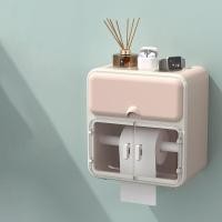 ราคา MUSHIQI จัดส่งฟรี กล่องทิชชู่ กล่องใส่กระดาษชำระ ติดผนังไม่ต้องเจาะ กันน้ำ ใส่ได้ทั้งทิชชู่แบบม้วนและแบบแผ่น tissue box กล่องทิชชู่แบบใส กล่องกระดาษทิชช (17796233797)