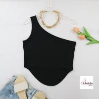 ราคา JuBu JuBu Lively Top เสื้อกล้ามสาวอวบ เสื้อแขนกุด แฟชั่นเปิดไหล่ข้างเดียว ผ้าย่น อก 36 50 นิ้ว เสื้อสาวอวบ 515 (17656048146)