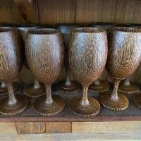 ราคา แก้วไม้ ไม้ตาล แก้วไวน์ไม้ แก้วน้ำ ลวดลายธรรมชาติ ไม่มีสารอันตราย ใช้งานได้จริง แก้วของชำร่วย ขนาด 6 x2 นิ้ว ราคาต่อใบ Wooden Wine Glass (20549766674)