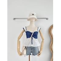 ราคา เสื้อสายเดี่ยวสายใหญ่ ดีเทลรูดอก แต่งแหวกชายด้านหน้า (20944263859)