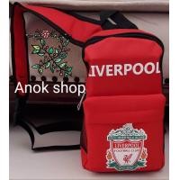 ราคา กระเป๋า กระเป๋าคาดอก ผ้ากันน้ำ ขนาด 10 นิ้ว ลายลิเวอร์พูว์ สีแดง 1 ใบ เชลซี แมนยู (916918720)