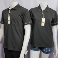 ราคา เสื้อโปโลสีเทาเข้ม เสื้อโปโลปกพื้น เสื้อโปโลสีพื้นๆ เสื้อโปโลแขนปล่อยสีเทาดำ ชายทรงตรงมีกระเป๋า (6346362397)