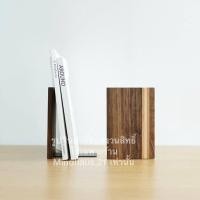 ราคา ที่คั่นหนังสือ ไม้แท้ธรรมชาติ 100 Wooden Bookends ที่กั้นหนังสือ ที่กันหนังสือล้ม แท่นวางหนังสือ (12494933963)