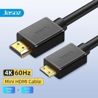 ราคา Jasoz Mini HDMI เป็น HDMI สายเคเบิล ตัวผู้ เป็น ตัวผู้ 1080P สาย HD Mini HDMI to HDMI Cable 4K 60Hz HDMI Adapter Cable for Tablet HDTV Camera (21511798096)