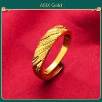 ราคา ASIX GOLD แหวนทองแท้ ทอง 24K 999 ไม่ดำ ไม่ลอก แหวนคู่ แหวนผู้ชาย แหวนผู้หญิง แหวนดาว วงแหวนดาวตก แหวนเงา หลากหลายสไตล์ (12299393259)