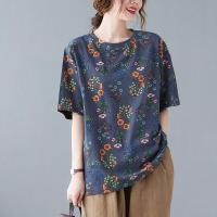 ราคา MBeauty เสื้อยืดแขนสั้นลายดอกไม้สำหรับผู้หญิงขนาดใหญ่พิเศษสำหรับฤดูใบไม้ผลิและฤดูร้อนเสื้อยาวปิดถึงก้นลำลองทรงหลวมและบางเสื้อพื้นเมือง เสื้อทับในหญิง เสื้อยืด ผญสวย ๆ (21447943939)