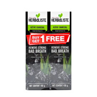 ราคา 1 แถม 1 ดอกบัวคู่ Twin Lotus HERBALISTE Active Charcoal ทวินโลตัส ยาสีฟัน แอคทีฟ ชาร์โคล 100 กรัม Plife (21640655264)