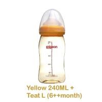 ราคา พร้อมส่งในประเทศไทยขวดนมพีเจ้น pigeon งานนำเข้า รุ่นคอกว้าง สีชา จุกเสมือนนมแม่ 5oz 8oz คอกว้าง (21680668121)