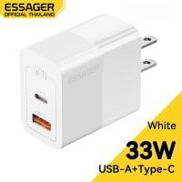 ราคา ESSAGER Charger สายชาร์จ อุปกรณ์ชาร์จไฟ หัวชาร์จ หัวชาร์จเร็ว Essager ชาร์จเร็ว QC PD 33W Charger Type C USB A (20114492992)