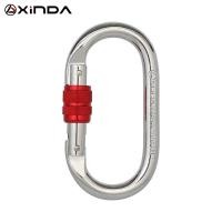 ราคา Xinda Outdoor Climbing Carabiner O Shape สกรูล็อค Spring Loaded Gate Hook 25kN หัวเข็มขัดนิรภัยเหล็กล็อคอุปกรณ์ปีนเขา (16078901154)