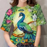 ราคา เสื้อสงกรานต์2567 เสื้อยืด เสื้อผ้า วินเทจ แฟชั่นลำลองแขนสั้นเสื้อยืด นกยูงเปิดหน้าจอพิมพ์เสื้อยืด โนเบิลและสง่างามผู้หญิงสวยเสื้อยืด เสื้อยืดลายสายรุ้ง (21492695424)