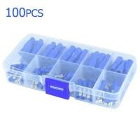 ราคา 100Pcs 50ชุด หญิงและชาย Crimp เทอร์มินัลขั้วต่อชุดตัวเชื่อมต่อสายไฟรถยนต์ชุดสีแดงสีน้ำเงินสีเหลืองสีเขียวสีดำ (8462159656)