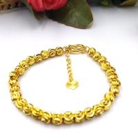 ราคา JIJD K133 สร้อยข้อมือเม็ดทองล้วนทรงกลมลายเม็ดจีบ ขนาด 6 มิล ความยาว 16 5 18 5 ซม (18198722214)