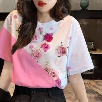 ราคา 2567เสื้อสงกรานต์ผู้หญิง เสื้อยืดลายดอกฤดูร้อน เสื้อลายดอกสงกรานต์เสื้อลายดอกสงกรานต์ (21479018557)