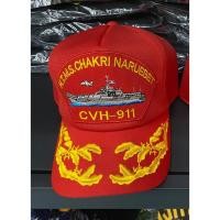 ราคา หมวกแก๊ป เรือหลวงจักรีนฤเบศร HTMS Chakri Naruebet CHV 911 สีแดง (14576438736)