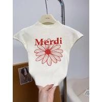 ราคา พร้อมส่ง กทม เสื้อยืดถักลายดอกเดซี่แขนกุดสีทึบ สำหรับผู้หญิง (21608256671)