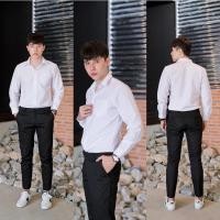 ราคา เสื้อนักศึกษาชายแขนยาว รอบอก36 56 มีสีขาวนวล ขาวสว่าง (21349229723)