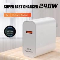 ราคา Ganve 3 in1 หัวชาร์จ 240W สายชาร์จ 240W Super Charger 6A Cable LED OD6 0หนา สายซิลิโคน Type C iOS Micro to USB พร้อมหัวชาร์จ 240W สำหรับ OPPO VIVO iPhone Android REALME รับประกัน1ปี (21375241143)
